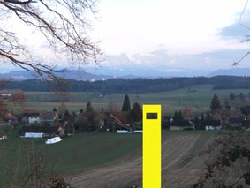 Entwurf Blick auf die Alpen